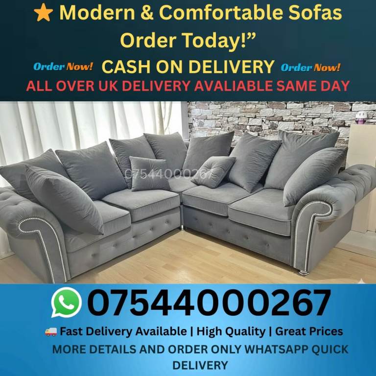 Fabric Sofa Set – New & Unused | Local Delivery Available