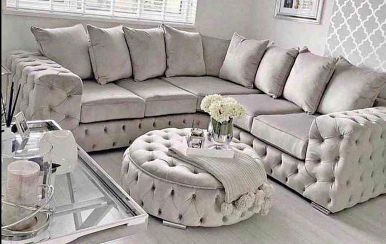 image for Ashton Chesterfield   3 2 Seater Sofa L Shape Sofa With Cushion 