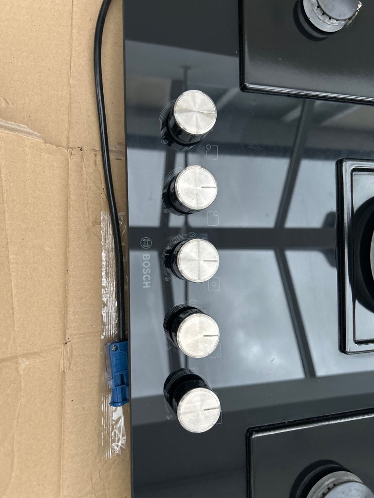 Bosch Black Glass Gas Hob - 5 Burners, EXCELLENT Condition