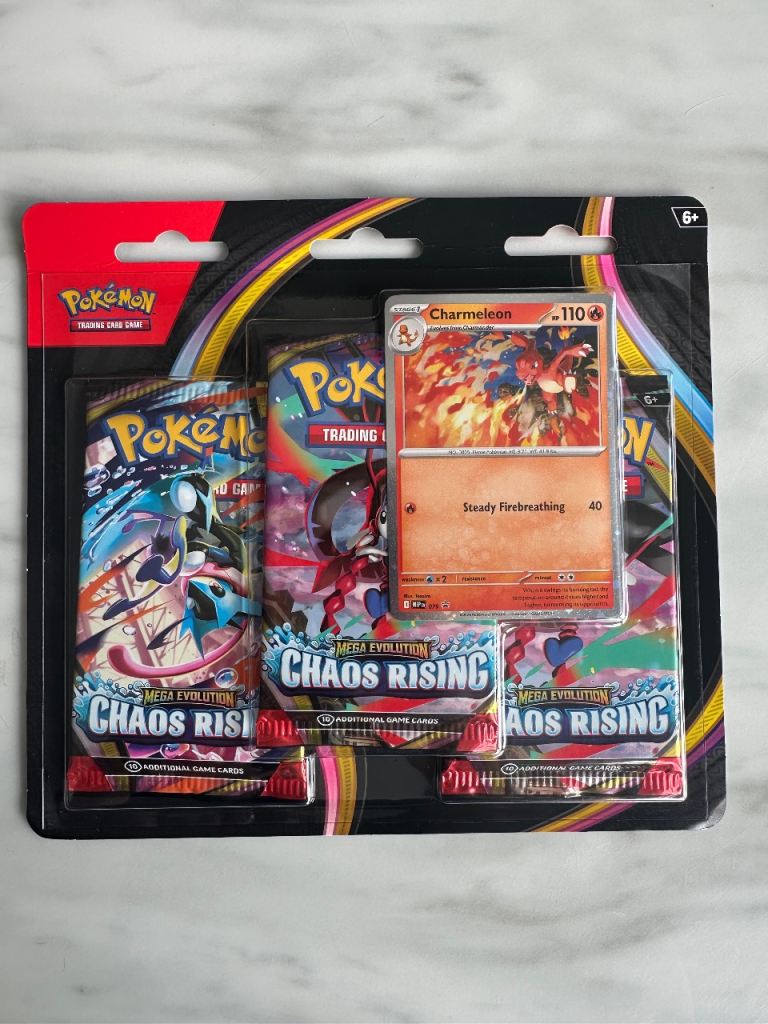 Pokémon TCG Chaos Rising 3-pack Blister - Charmeleon Promo. Brand New ...