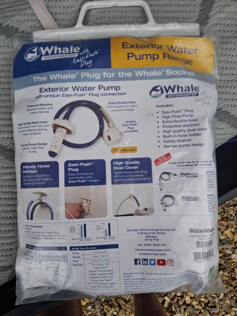 Whale external carvan water pump