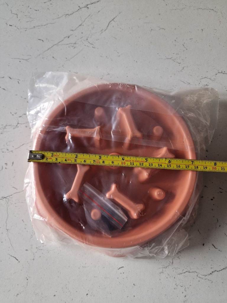 New Slow Feeder Dog Bowl - Peach Colour
