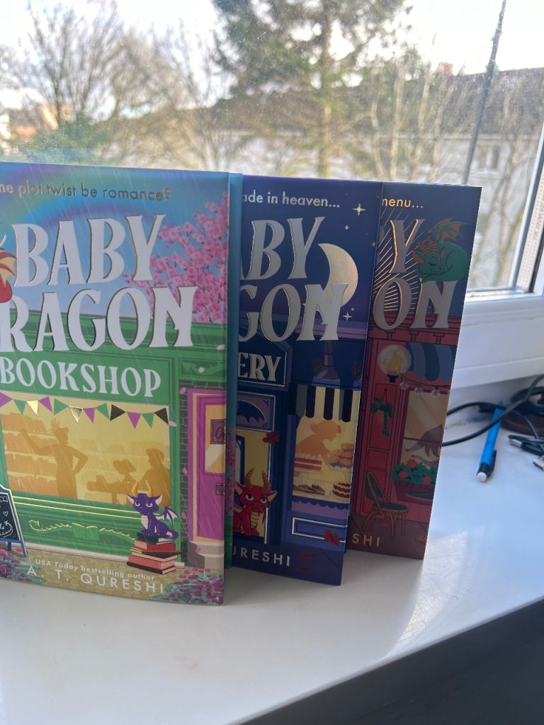 The Baby Dragon Bookshop, The Baby Dragon Bakery & The Baby Dragon Cafe.