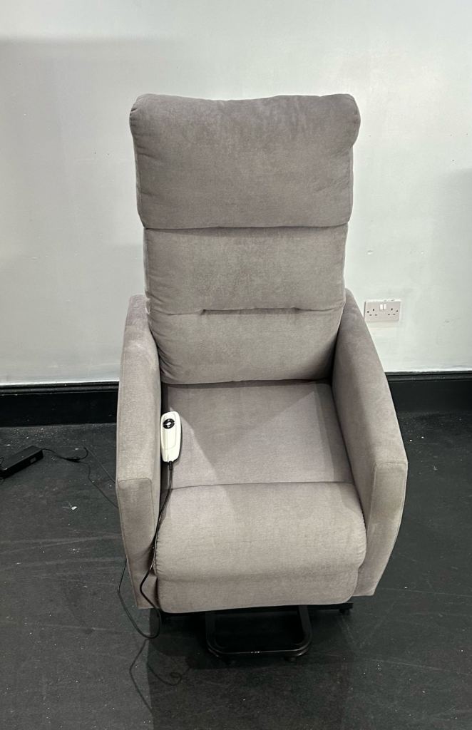 Wayfair Grey Fabric Power Electric Rise & Recline Armchair