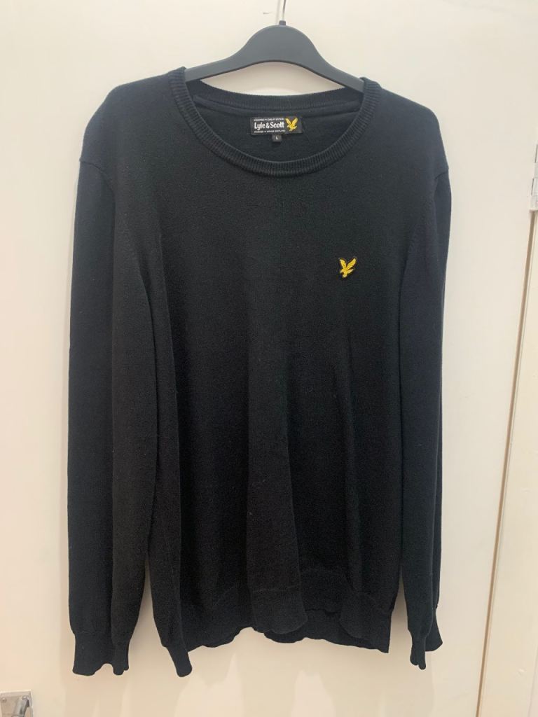 Lyle & Scott Mens Black Jumper - Size L