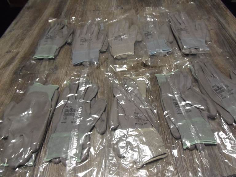 WORK GLOVES waterproof palms light weight and strong - Pack of 10 pairs Sizes - 6,7,8,9