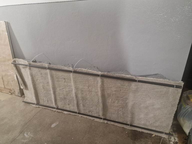 Carpeted ramp for stairs for pets