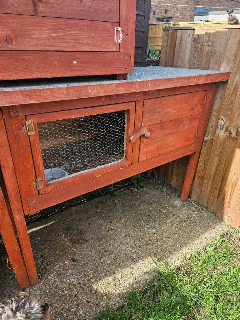 Rabbit hutch and water bottle