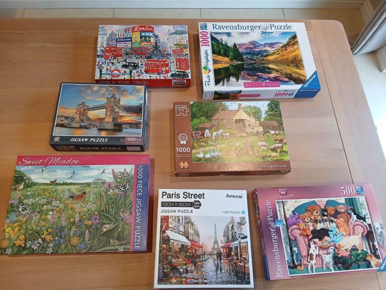 Jigsaw bundle (1000pcs ×6, 500pcs ×1 animal puzzle)