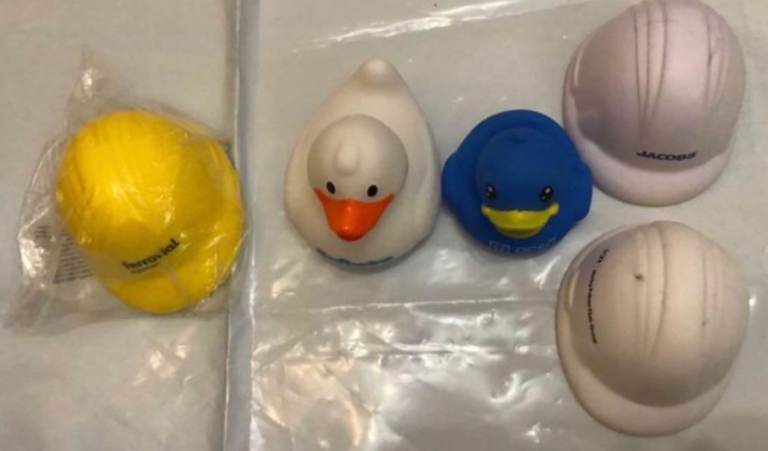 Rubber ducks and stress balls