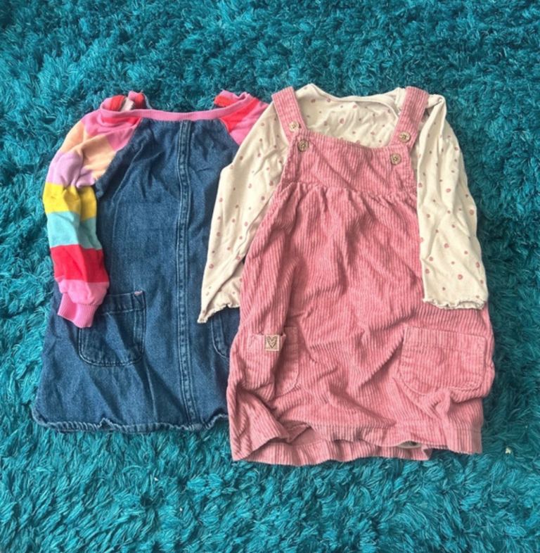 Large bundle of baby girls clothes age 9-12 months 