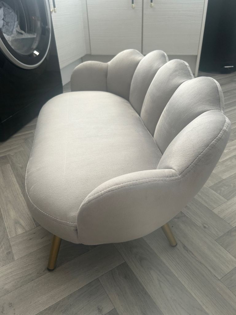 Vivian grey velvet pet bed/sofa (£50 rrp £99)