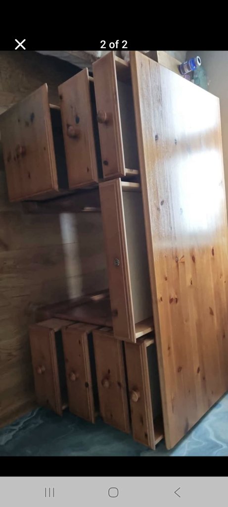 image for Solid pine pedestal desk