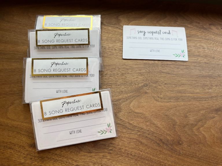 Wedding song request cards (NEW)