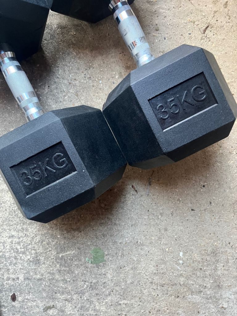 35kg hex dumbbells 