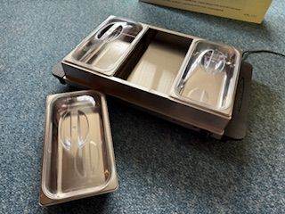 Kingavon Stainless Steel 3 Pan Buffet Server