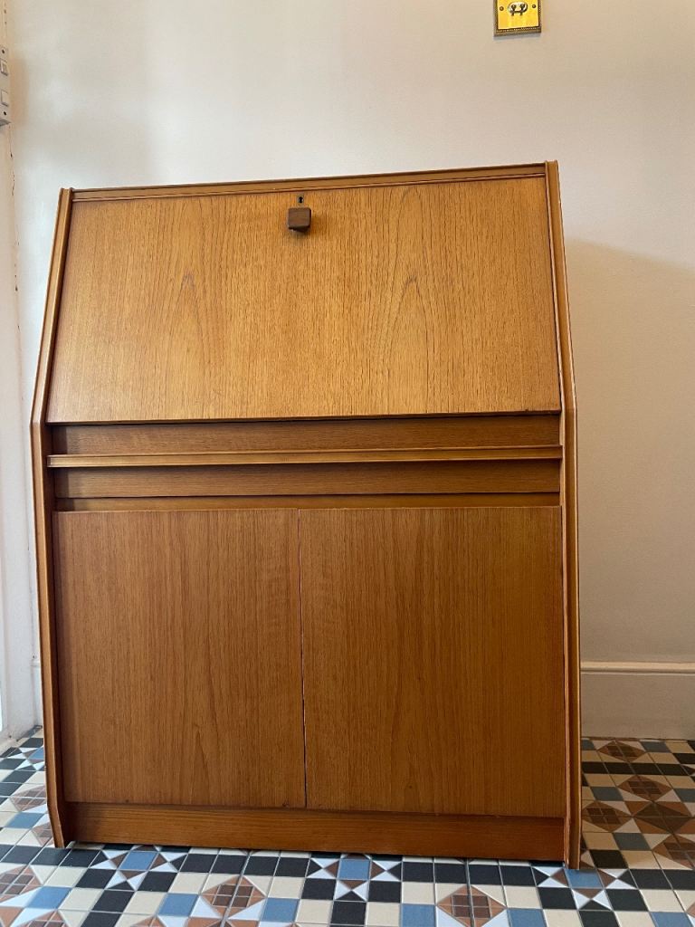 Midcentury Vintage Teak Bureau / Desk by Remploy, 1970s