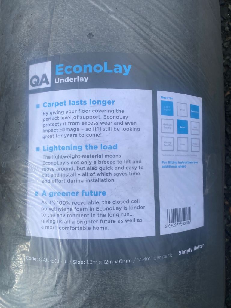 6mm foam underlay/insulation