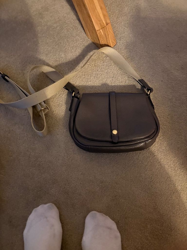 Radley Grey Leather Crossbody Bag – As Good As New