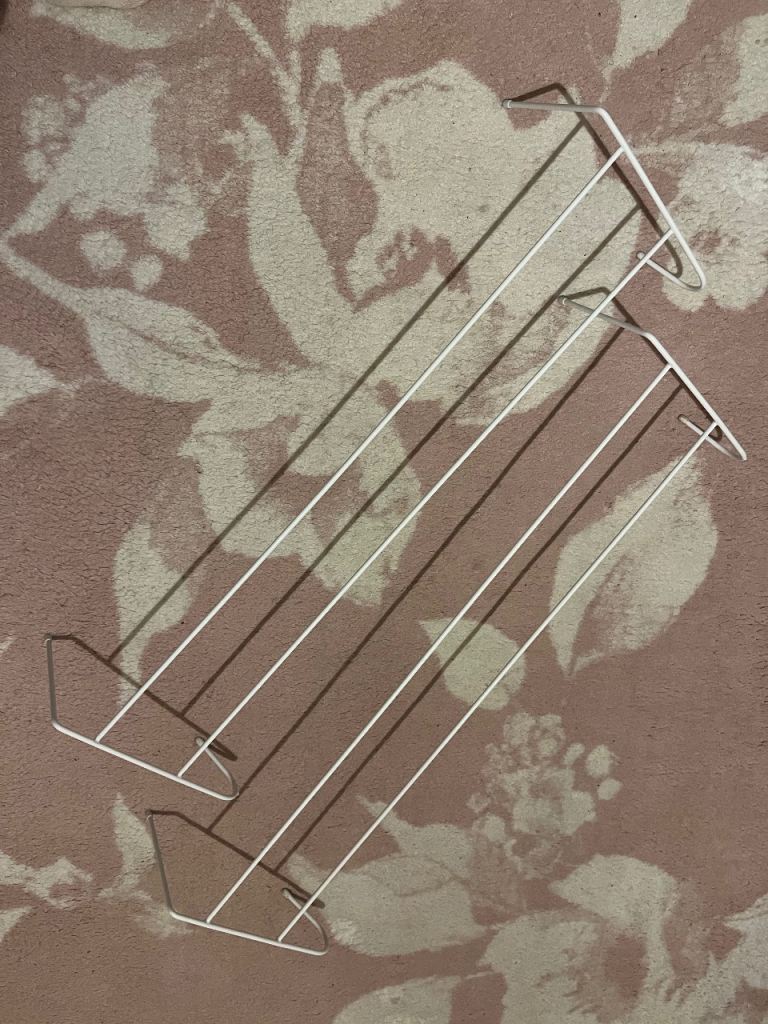 Pair of White Metal radiator driers for Kitchen or Wardrobe
