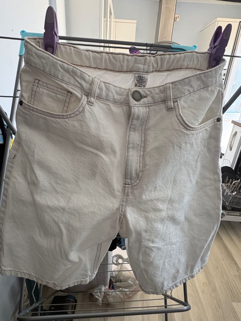 NEXT Kids White Denim Shorts – 12 Years, Good Condition