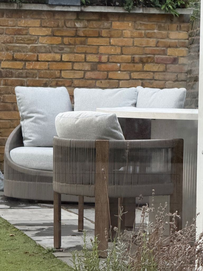 New West Elm garden furniture set 