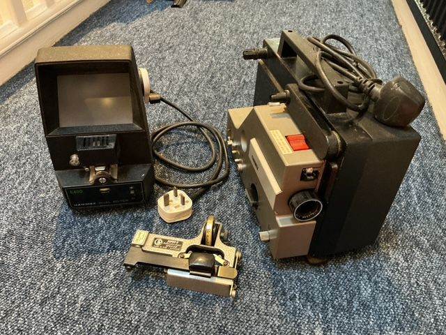 Vintage 8mm Viewer + Projector + splicer