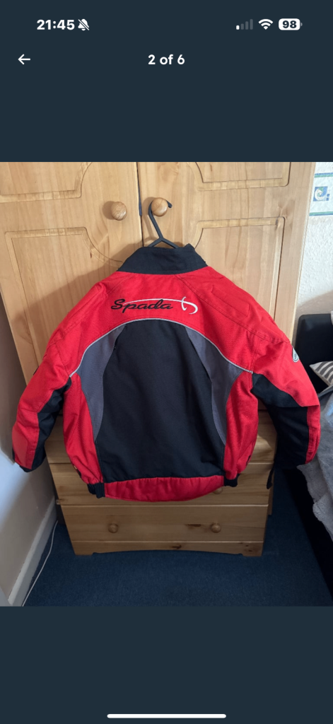 spada motorcycle jacket  size medium 