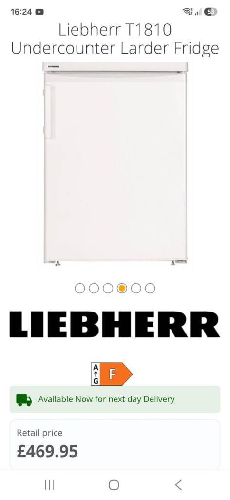 Liebherr larder Fridge 