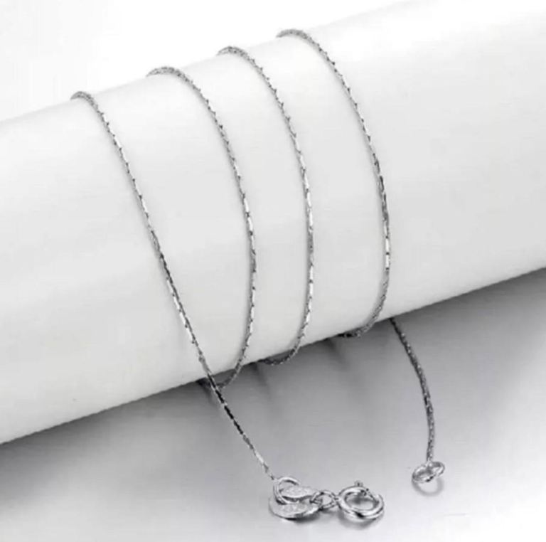 183.A. New 18" 925 Pure Jewellery Findings Link Bamboo Necklace Chains.