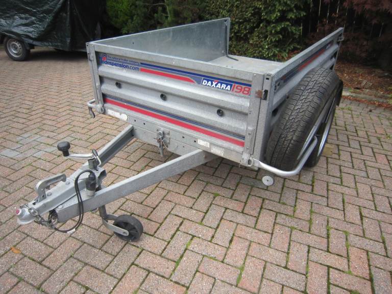 Daxara 198 trailer,Jockey wheel,Spare wheel,Flat cover.