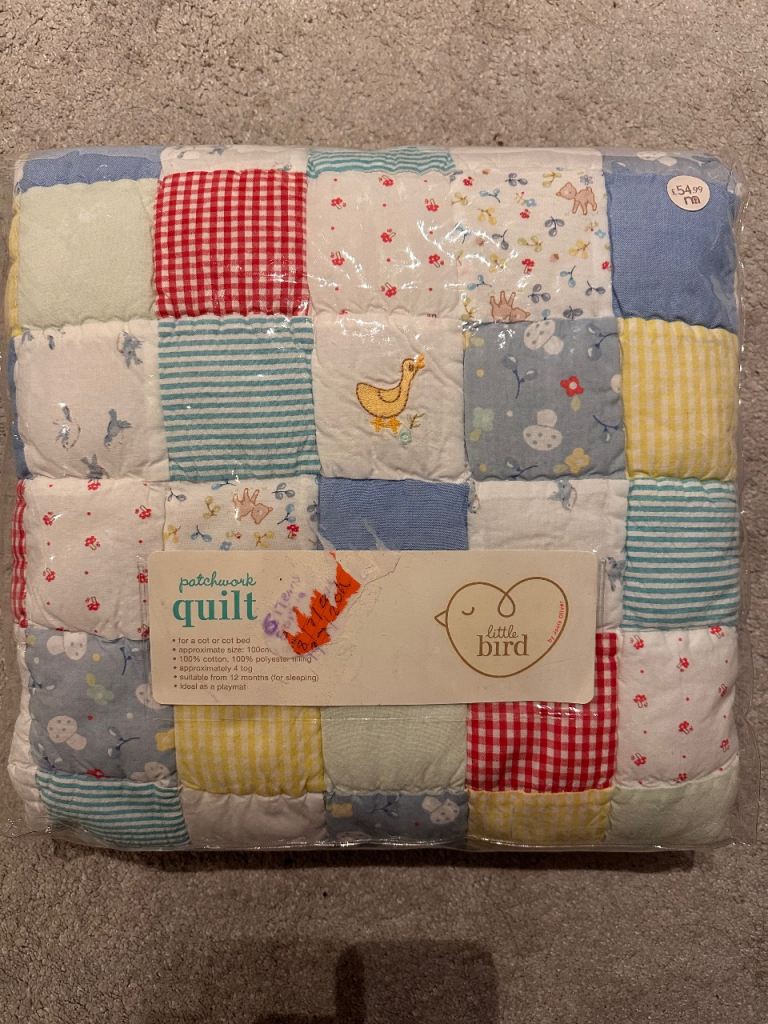 Little Bird Nursery Bundle – Curtains, Cot Pockets, Quilt, Cellular Blanket, 2 Bedsheets & Bird Lamp