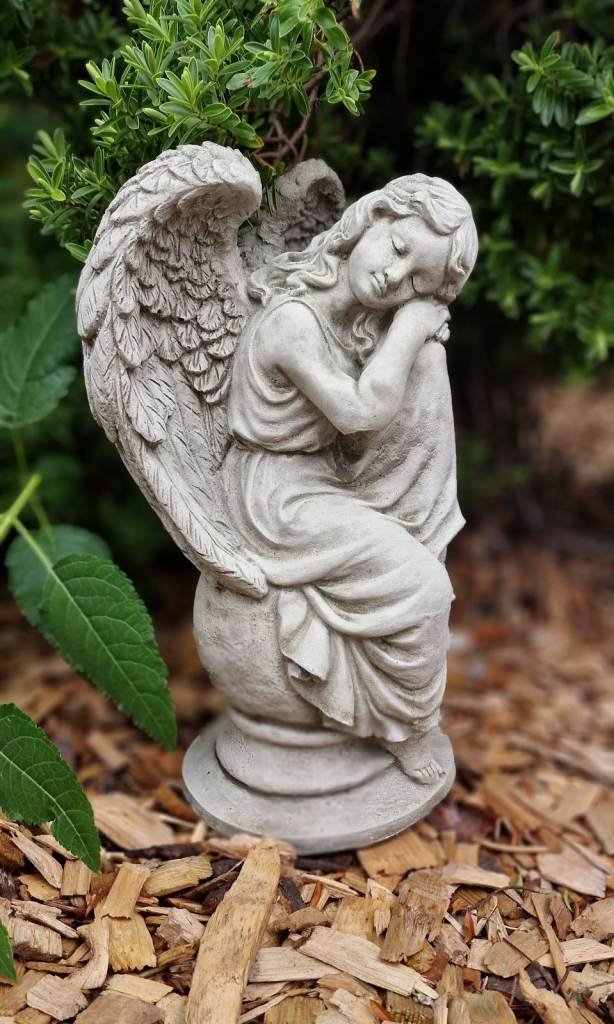 image for Angel On Ball stone statue,garden ornament
