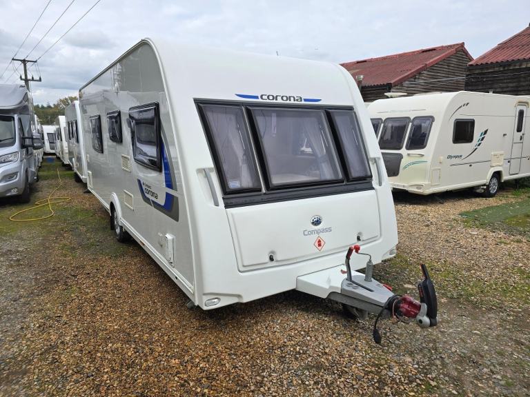 2014 Compass Corona 574 4 Berth Fixed Single Beds Caravan, Motor Mover