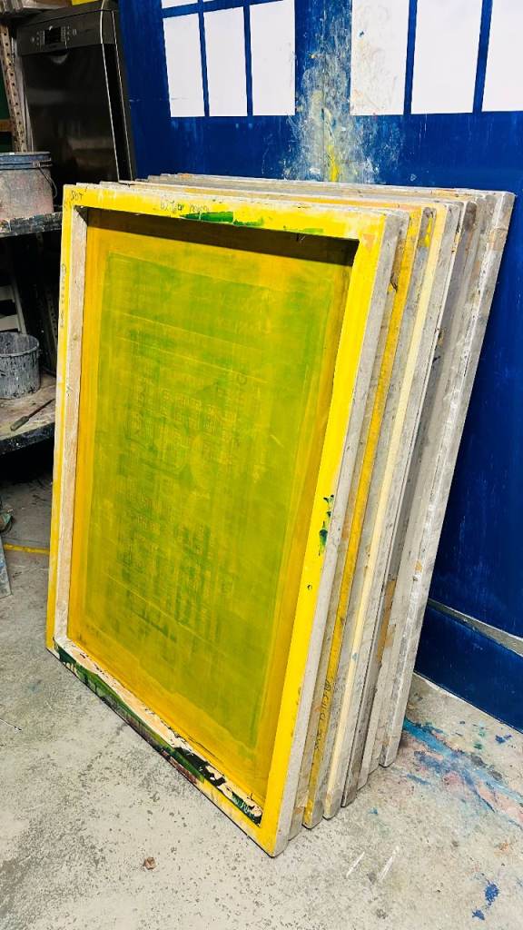 Used Screen Printing Screens - Mixed Sizes, Fair Condition