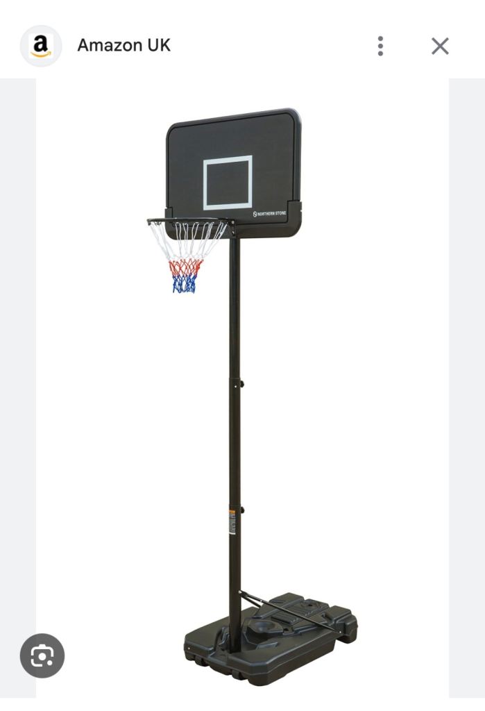 Northern Stone Pro Basketball Post and net