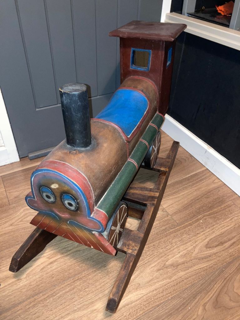 Vintage children’s rocking train 