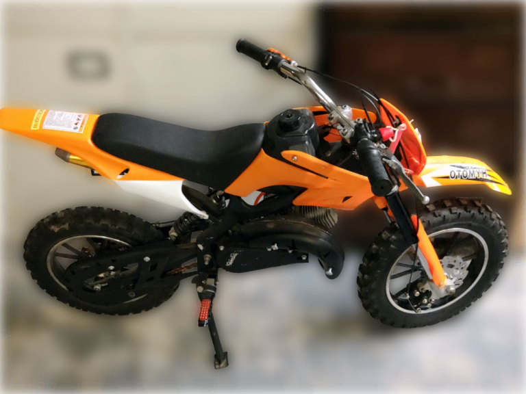 49cc Mini Moto Dirt Bike with Orange Fender Kit 