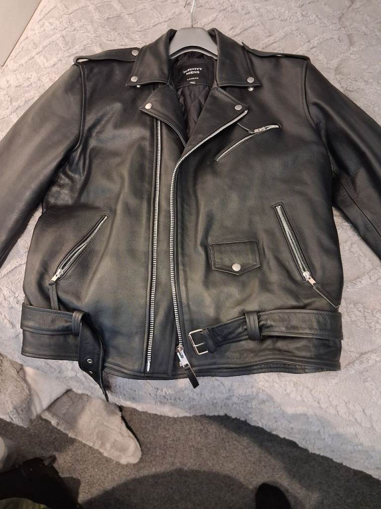 Leather motorcycle jacket