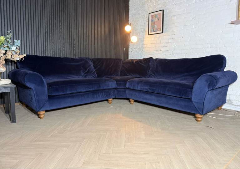DFS Saskia / Evelyn Corner Sofa – Rich Velvet – RRP £1,699