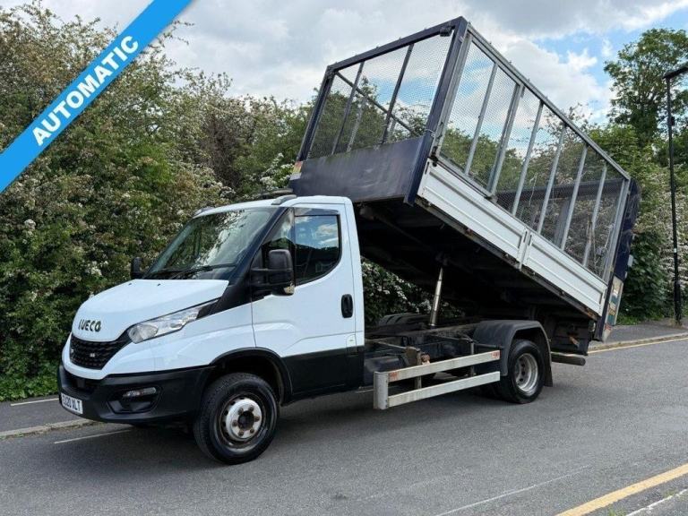 2020 20 IVECO DAILY 3.0D HPI 70C18 180BHP AUTOMATIC 3450 L2 MWB CAGED TIPPER WIT