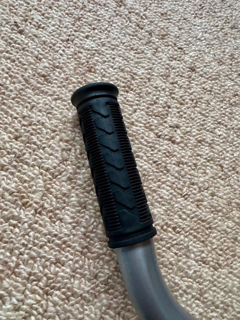 Bike push bar handle steel silver