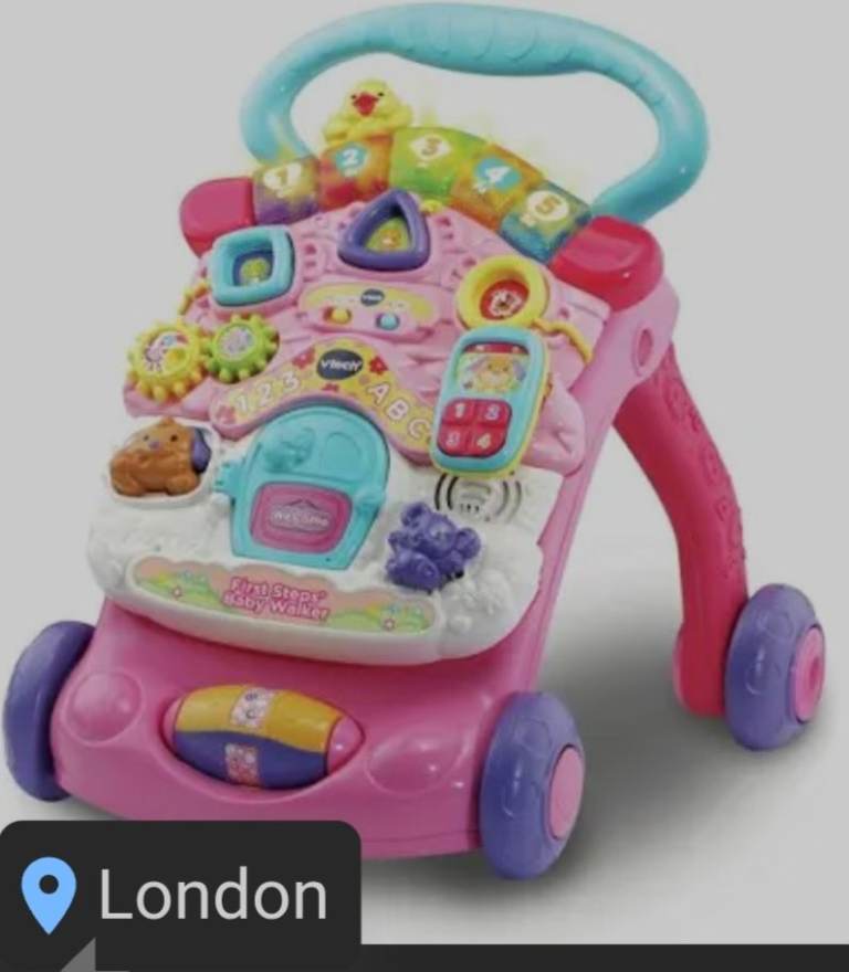 VTech Pink Sit-to-Stand Learning Walker – Good Condition