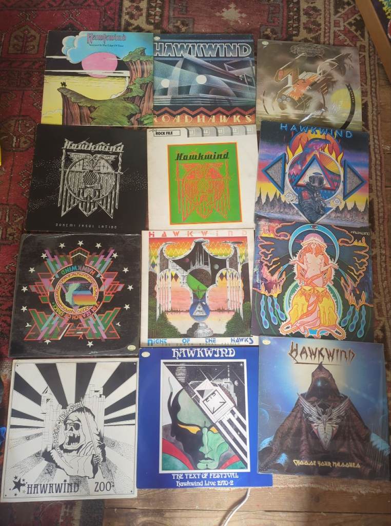 Hawkwind - vinyl collection x 12 varied condition