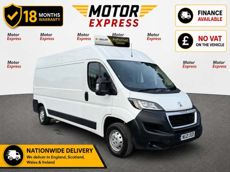 2021 Peugeot Boxer 2.2 BlueHDi H2 Professional Van 140ps PANEL VAN Diesel Manual