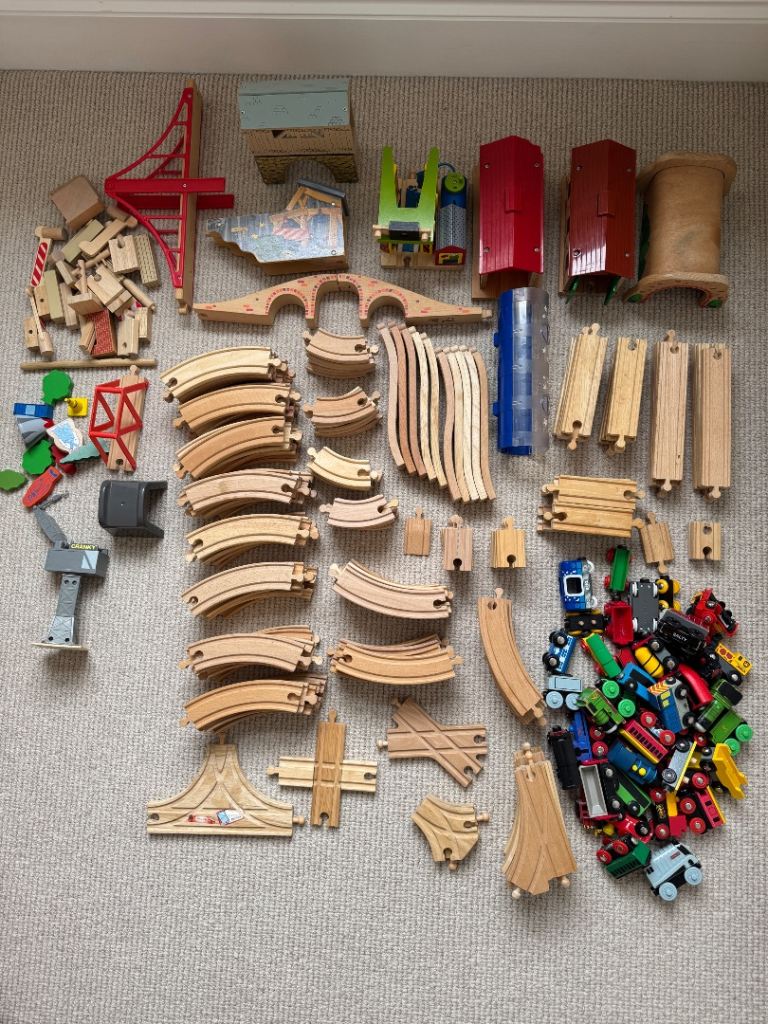 HUGE Brio set with 30+ trains, 100+ track pieces, bridges etc