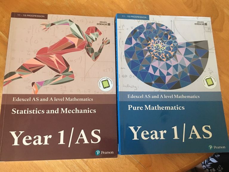 Edexcel As and A level pure mathematics year1 book and year 1 Statistics