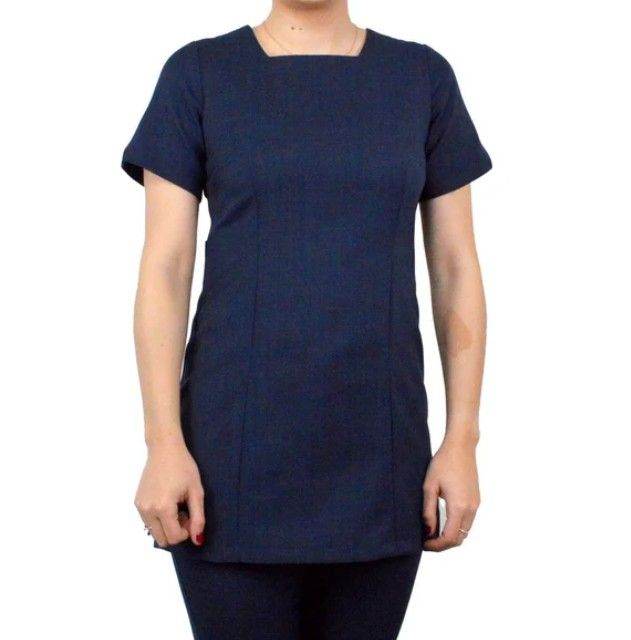 GEAR Salon Uniform Sorrento NAVY Tunics x 2 and Size 12 1 x Trousers Size S