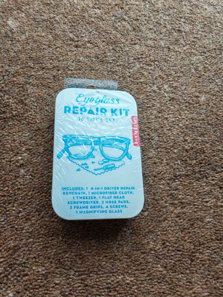 New Kikkerland eyeglass repair kit.