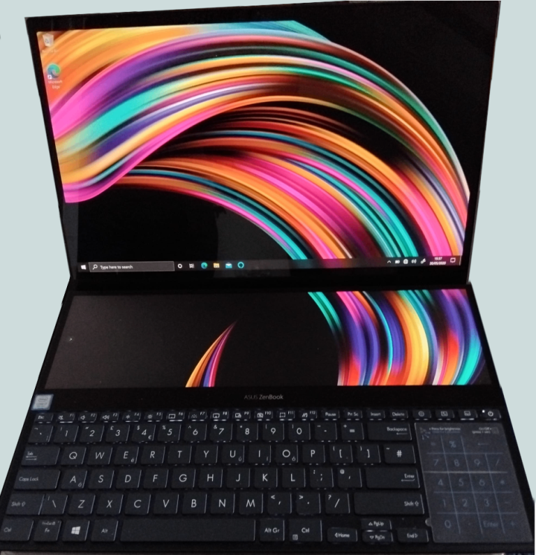 ASUS ZenBook Laptop with Dual 4K Touchscreen Displays
